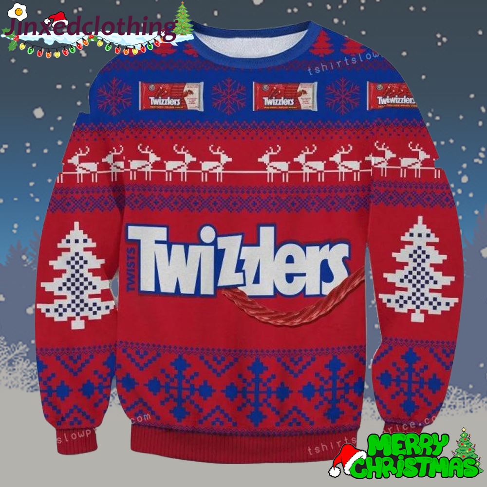 Twizzlers Twists Licorice Candy Hershey Ugly Sweater Christmas Party 